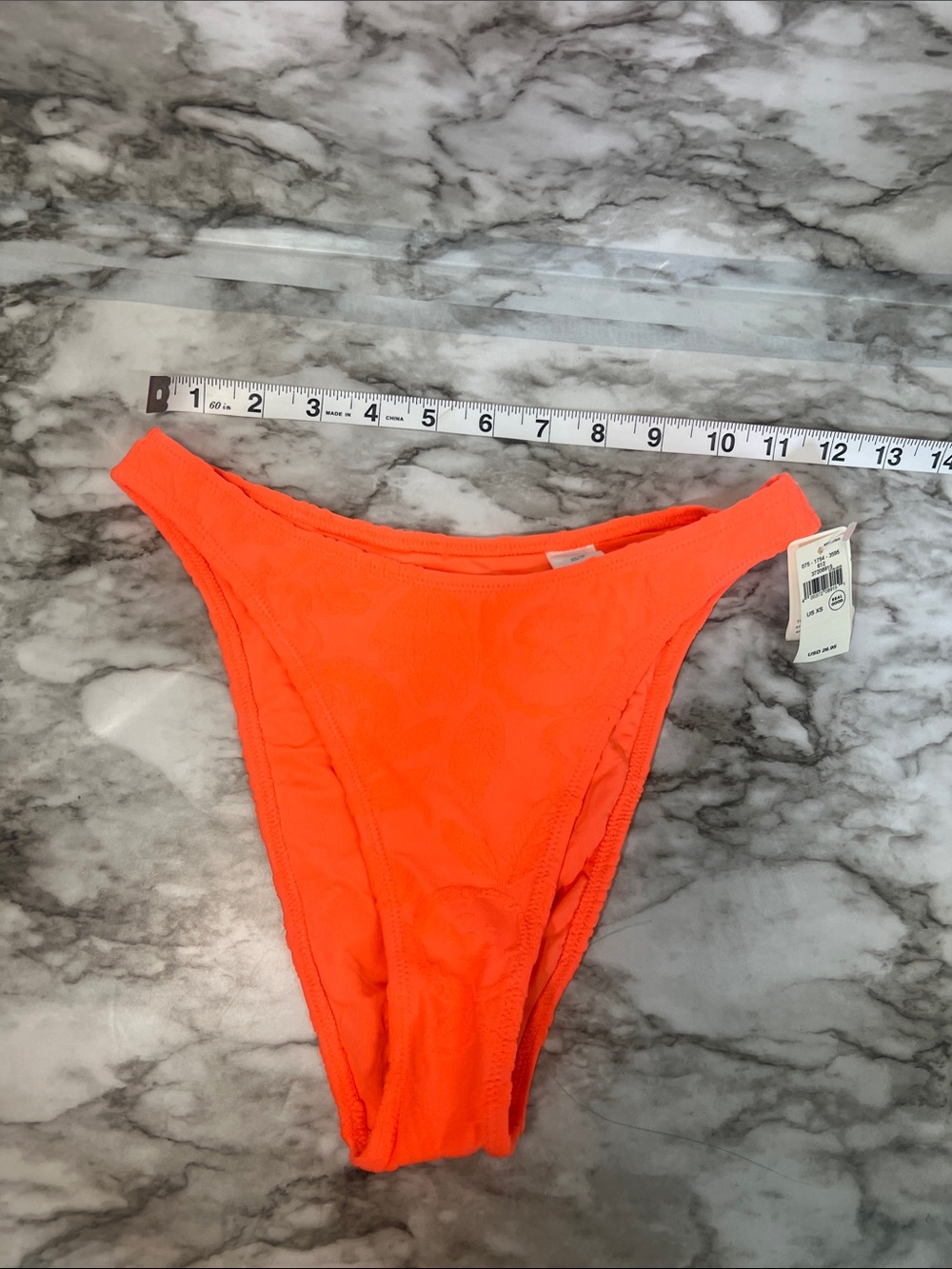 aerie Neon Orange High-Cut Bikini Bottom